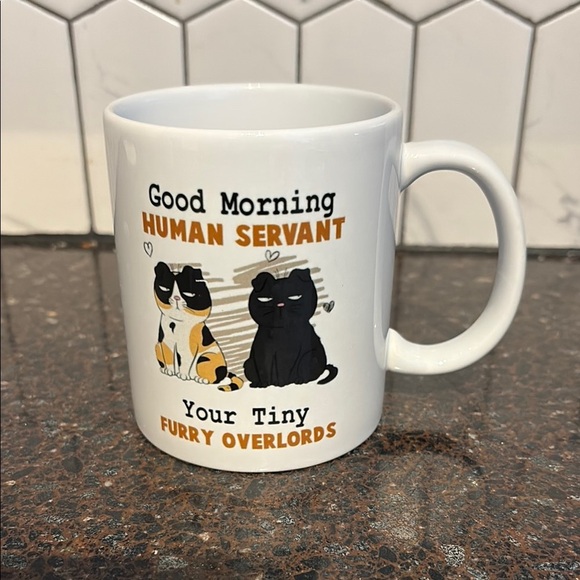 Cat Lover's White Mug - Furry Overlords Design - Picture 2 of 4
